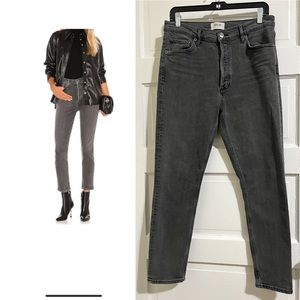 AGOLDE NICO denim grey washed black cotton 29 NWOT